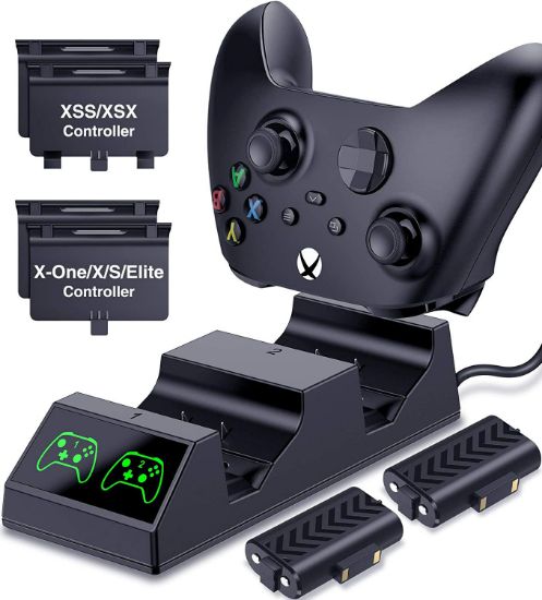 Aplicar a la batería recargable del mando Xbox One para Xbox One, Xbox One  S, mando con cable de carga USB -1200mah