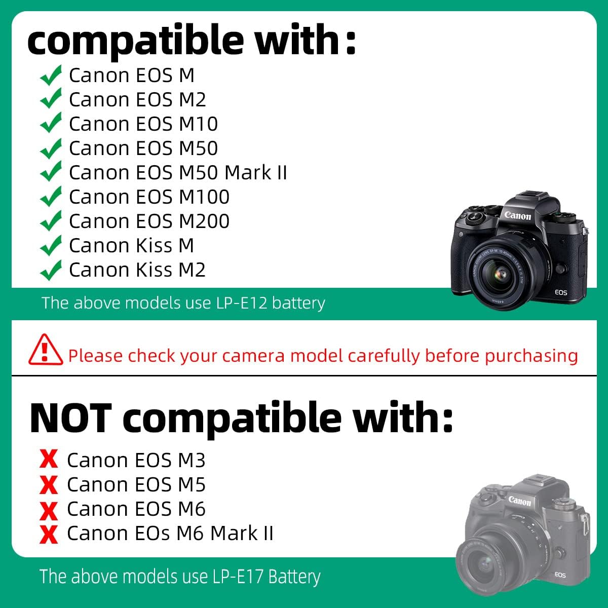 Adaptador de Corriente RONFEN DR-E12 Dummy Battery LP-E12 USB-C PD para Cámaras Canon EOS M - Image 2