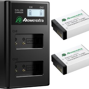 Kit Batería LP-E17 + Cargador Dual USB para cámaras Canon EOS R, Rebel y EOS M